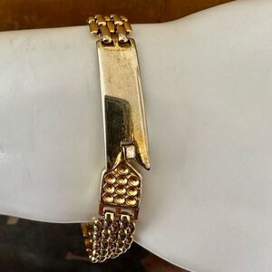 Gold tone vintage chain  ID bracelet